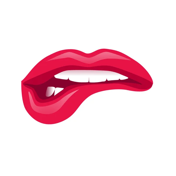 Roze lippen vector illustratie — Stockvector