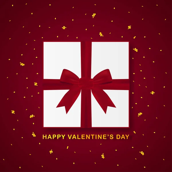 Gelukkige Valentijnsdag Geschenkdoos Ontwerp — Stockvector