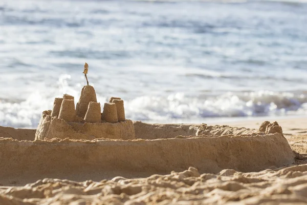 Sandcastle on Beach — Stock Photo, Image