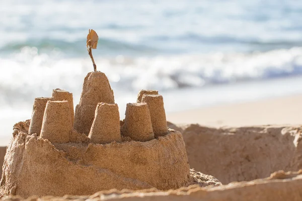 Sandcastle on Beach — Stock Photo, Image