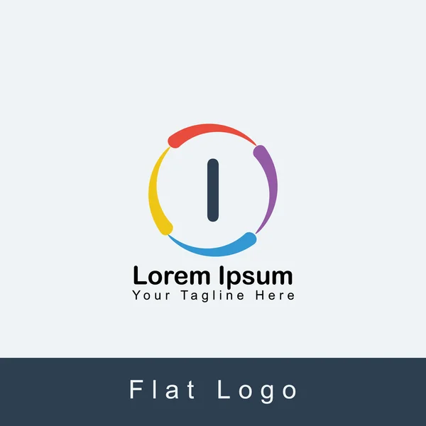 Diseño del logotipo del alfabeto I Circle para su negocio — Vector de stock