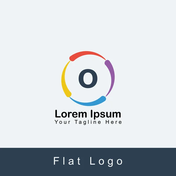 Diseño del logotipo del alfabeto del círculo de O para su negocio — Vector de stock