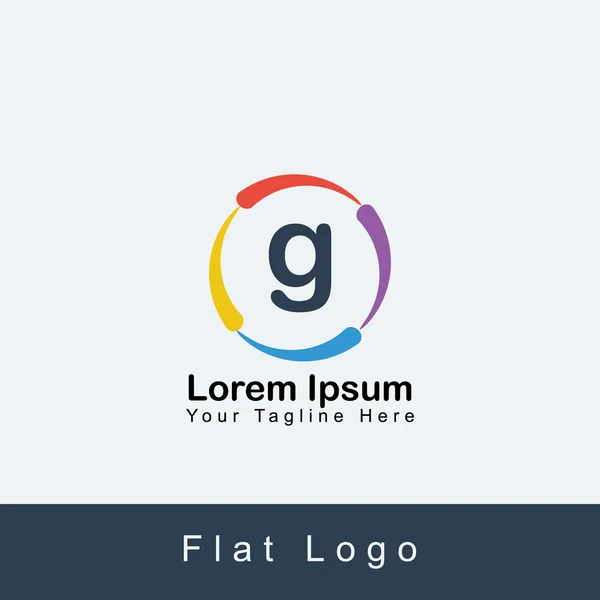 Diseño del logotipo del alfabeto del círculo G para su negocio — Vector de stock