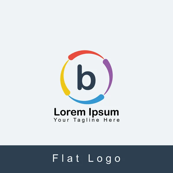 Diseño del logotipo del alfabeto del círculo B para su negocio — Vector de stock