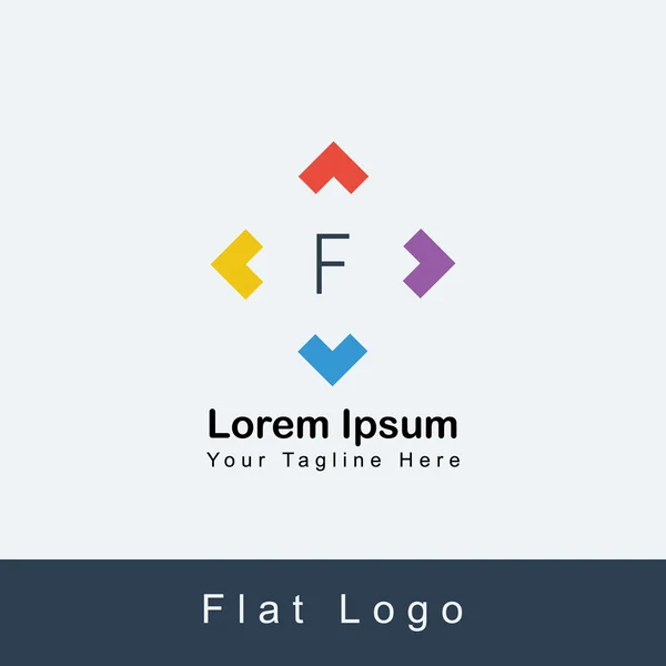 Diseño del logotipo del alfabeto F para su negocio — Vector de stock