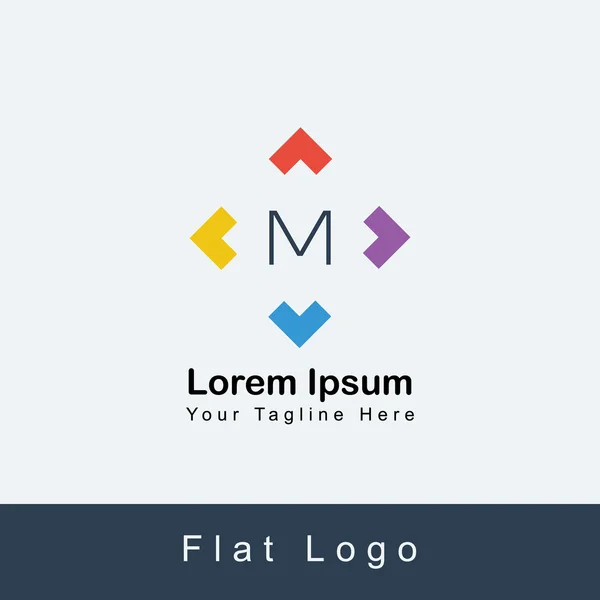 Diseño del logotipo del alfabeto M para su negocio — Vector de stock