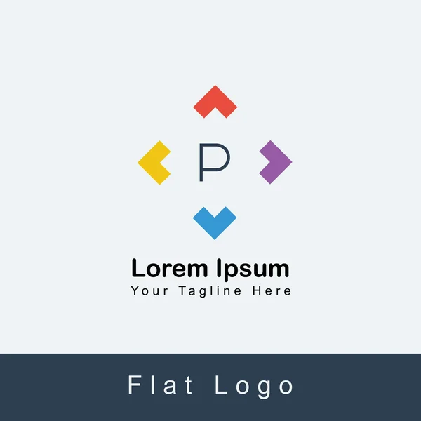 Diseño del logotipo del alfabeto P para su negocio — Vector de stock