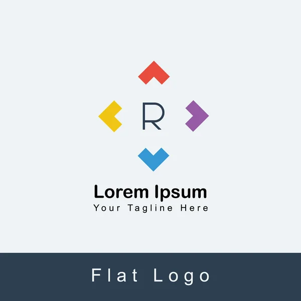 Diseño del logotipo del alfabeto R para su negocio — Vector de stock