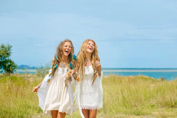 Attraente boho ragazze — Foto Stock