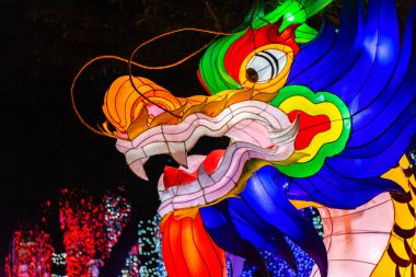 Nakhonsawan, Tayland - Aralık 2018: Çin Yeni Yılı kutlamak için Fener kukla festivali, Nakhonsawan, Tayland 'da turizm merkezi