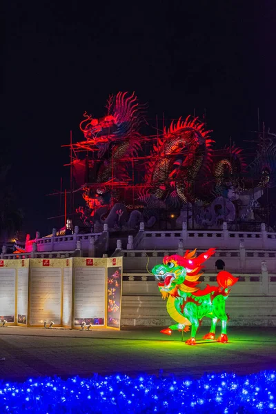泰国纳孔萨旺 2018年12月 元宵节 庆祝中国新年 泰国纳孔萨旺的旅游胜地 — 图库照片