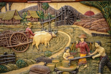 Kalıplama sanat Tay kırsal yaşam tarzı