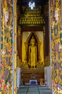 Buddha Image with Goddess Sculpture clipart