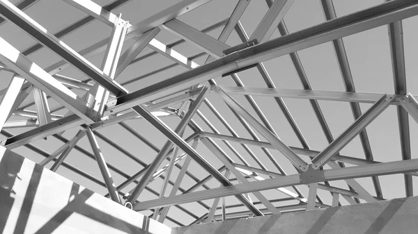 Steel Roof Black and White. — Stock Photo, Image