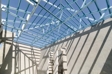 Çelik çatı yapısı.