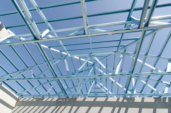 Konstrukce ocelová střecha. — Stock fotografie