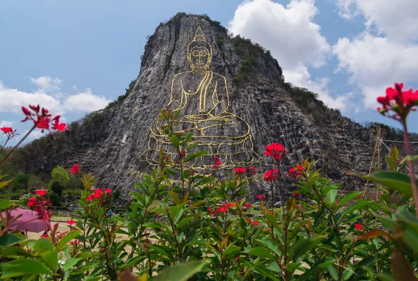Buddha carved on cliff — Stock Photo, Image