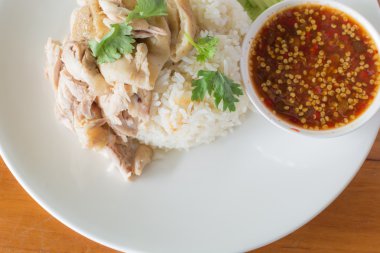 Fast Food tavuk pilav Buhar Tayland.