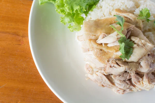 Comida rápida Arroz de pollo vapor de Tailandia . — Foto de Stock
