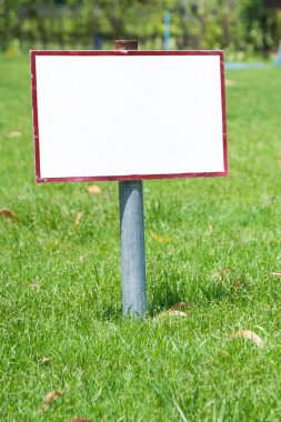 White sign empty 