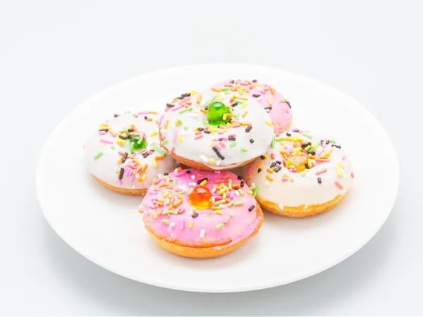 Färsk hemlagad färgglada donuts (mini storlek) — Stockfoto