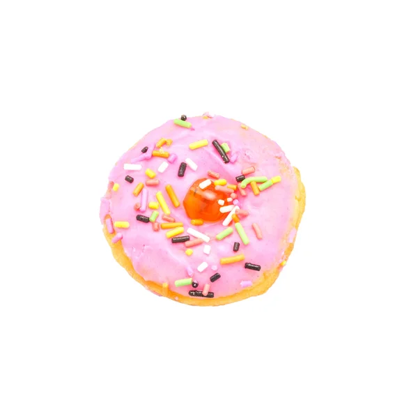 Färsk hemlagad jordgubbs donuts (mini storlek) — Stockfoto