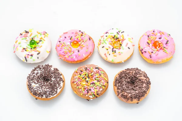 Färsk hemlagad färgglada donuts (mini storlek) — Stockfoto