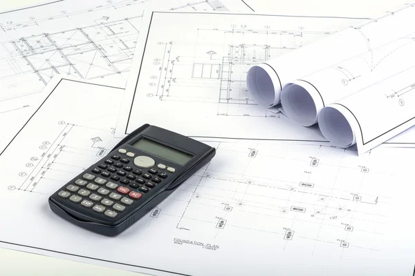 Plan de estructura, cálculos de ingeniería —  Fotos de Stock