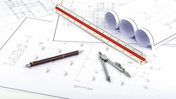 Plan de estructura, cálculos de ingeniería — Foto de Stock