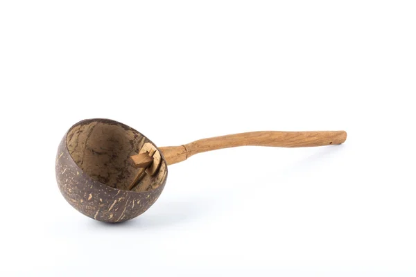 Coconut shell pollepel — Stockfoto