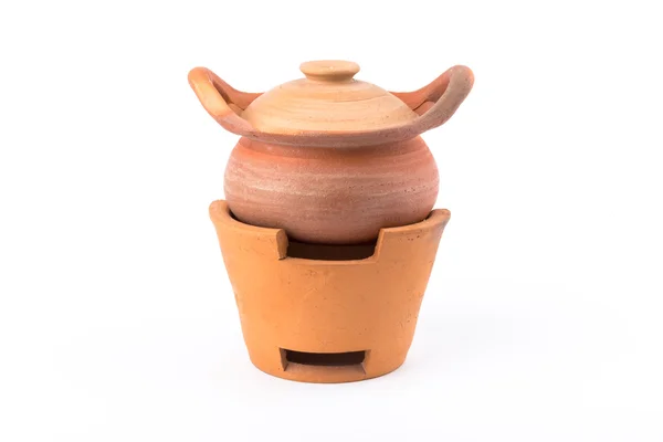 Clay pot és a tűzhely pot — Stock Fotó