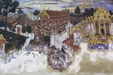 Duvar resimleri geç Ayutthaya dönem boyama