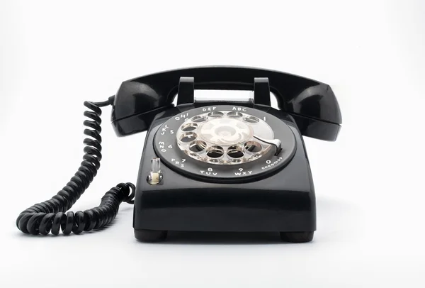 Teléfono viejo negro con día rotatorio — Foto de Stock