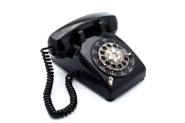 Döner dia ile siyah eski telefon
