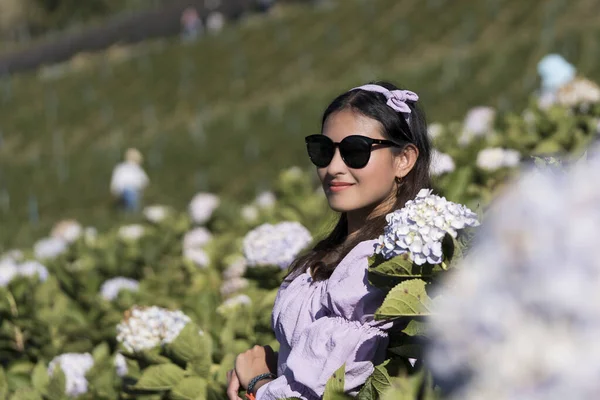 Phetchabun Thaïlande Déc 2020 Nombreux Touristes Jardin Fleuri Chrysanthème Indicum — Photo