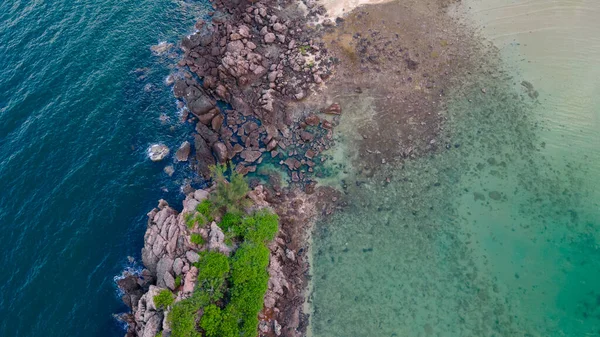 Воздушный Верхний Угол Беспилотника Вид Часть Небольших Островов Хуапин Koh — стоковое фото