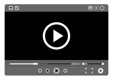 Video oynatıcı. Vektör çizim.