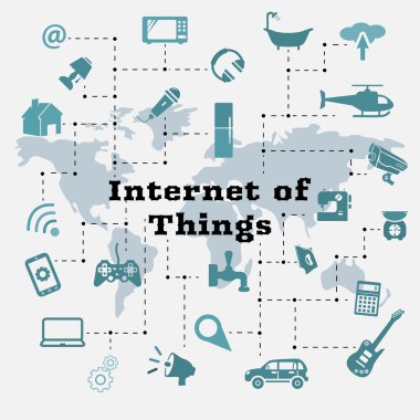 Şeylerin Internet vektör çizim