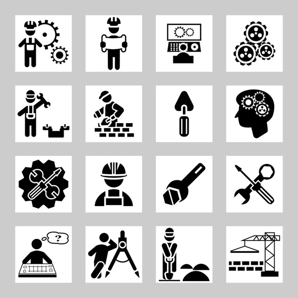 Mühendislik ve inşaat Icons set vektör