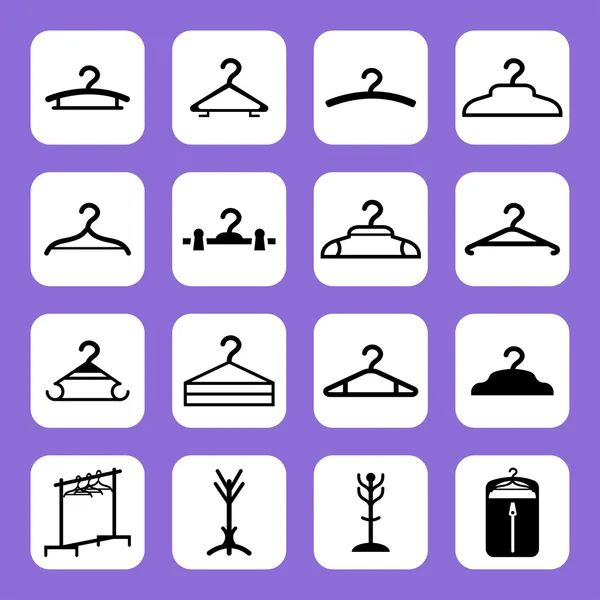 Farklı askılar - vektör Icon set