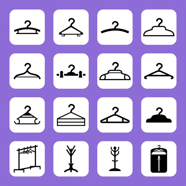 Perchas diferentes - conjunto de iconos vectoriales — Archivo Imágenes Vectoriales