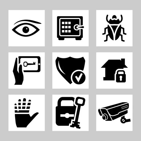 Güvenlik Icons set — Stok Vektör