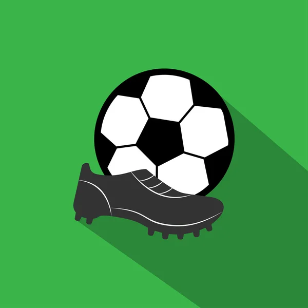 フラット スタイルのサッカー関連アイコン — ストックベクタ