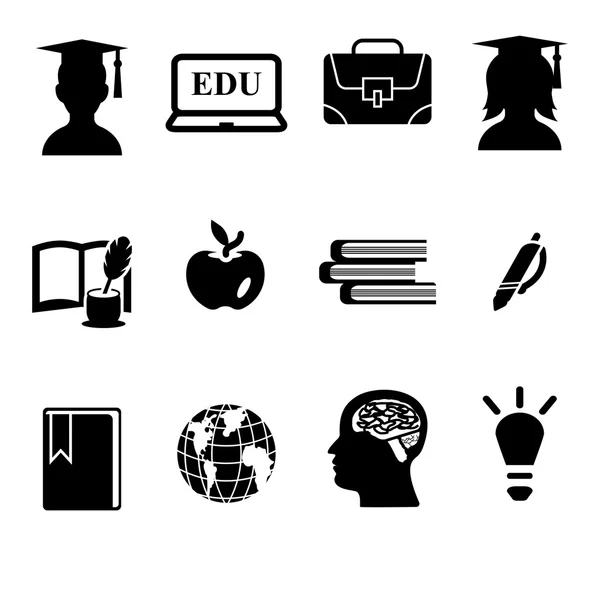 Educación vector icono conjunto — Archivo Imágenes Vectoriales