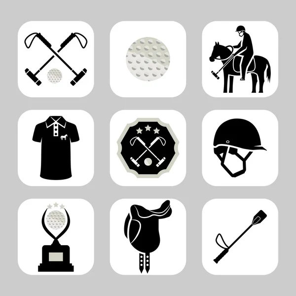 Vector polo conjunto de iconos relacionados — Vector de stock