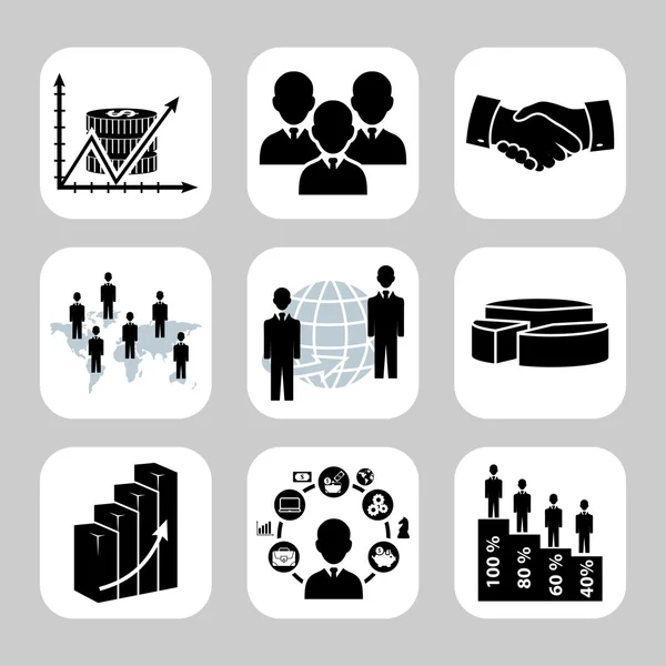 Business en Financiën vector icon set — Stockvector