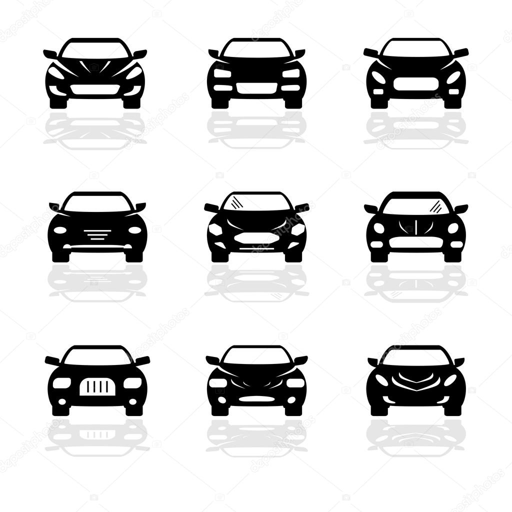 Automobile vector icon set