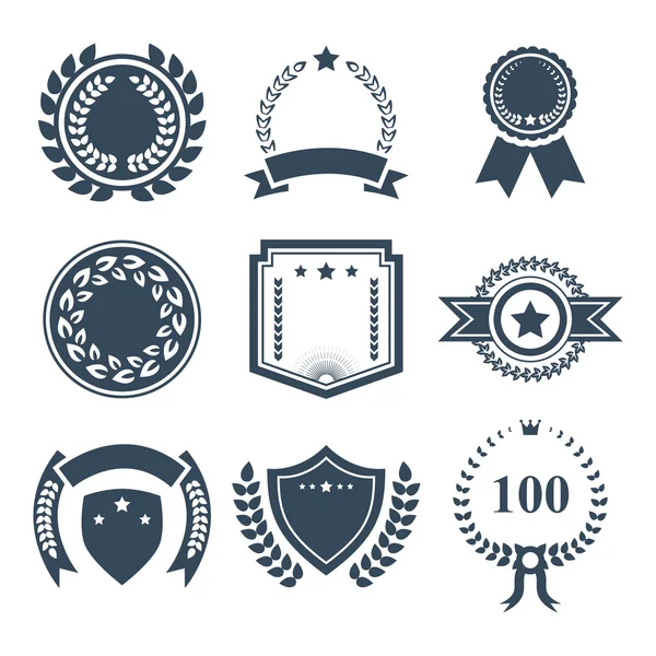 Ödülü rozetleri vektör Icon set