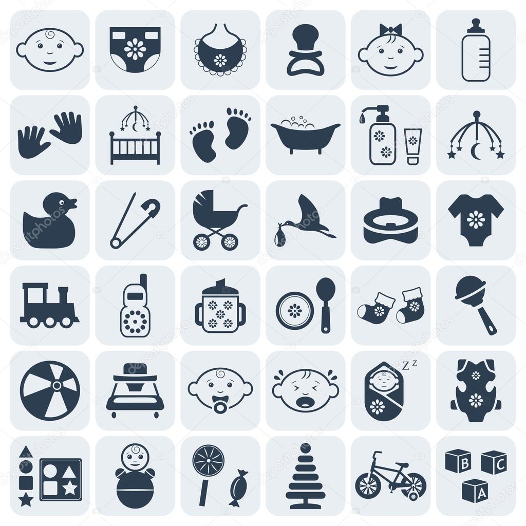 Baby,kids and toys icon set