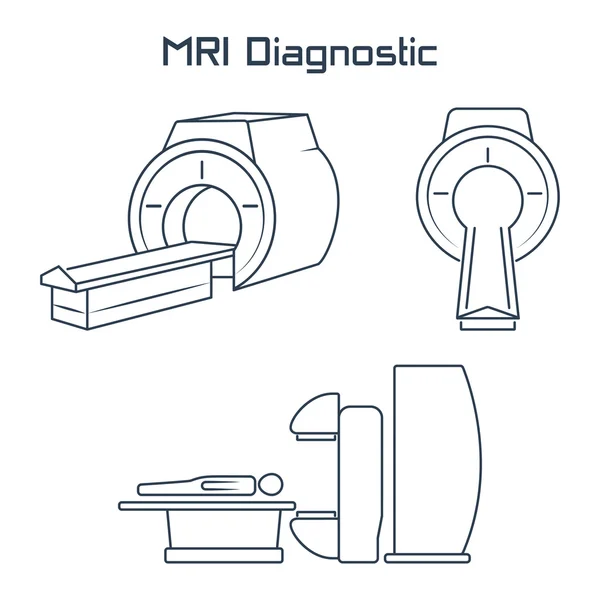 Mri 진단 벡터 아이콘 — 스톡 벡터